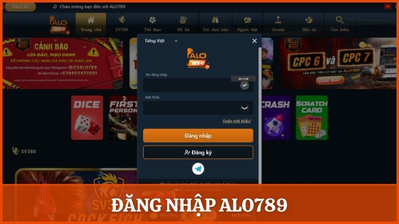 đăng nhập Alo789
