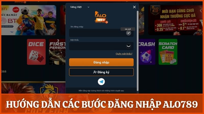 Hướng dẫn chi tiết các bước để đăng nhập vào Alo789